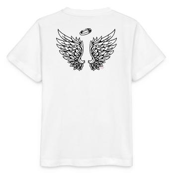 Ailes Ailes d’ange Ailes volantes - T-shirt bio MINI CREATOR Stanley/Stella Enfant - blanc - Dos - Maike (125cm)