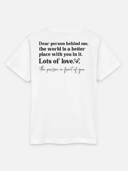Liebe Botschaft Vorne Und Hinten - Stanley/Stella Kinder T-Shirt MINI CREATOR - Weiß