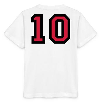 The number 10 - number ten - Stanley/Stella MINI CREATOR Kids’ T-Shirt - white - Back - Maike (125cm)