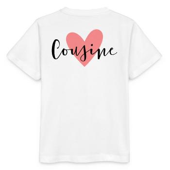 Cousine Herz Liebe Familie Geschenk - Stanley/Stella Kinder T-Shirt MINI CREATOR  - Weiß - Hinten - Maike (125cm)