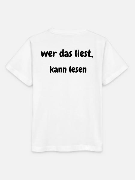 Wer das liest, kann lesen – Wortspiel Shirt - Stanley/Stella Kinder T-Shirt MINI CREATOR - Weiß