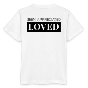 Seen Appreciated Loved - Stanley/Stella Kinder T-Shirt MINI CREATOR  - Weiß - Hinten - Maike (125cm)