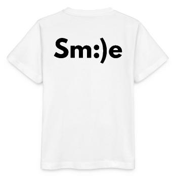 smiling, smiling, smiling - Stanley/Stella MINI CREATOR Kids’ T-Shirt - white - Back - Maike (125cm)