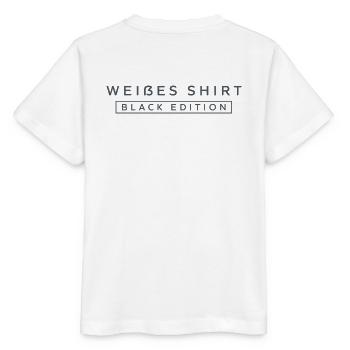 Weißes T-Shirt Black Edition - Stanley/Stella Kinder T-Shirt MINI CREATOR  - Weiß - Hinten - Maike (125cm)