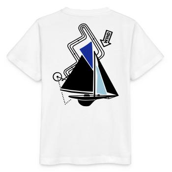 Classic Sailing Yacht Regatta Course Sailboat Yacht - Stanley/Stella MINI CREATOR Kids’ T-Shirt - white - Back - Maike (125cm)