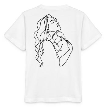 Mama & Baby Line Art - Stanley/Stella Kinder T-Shirt MINI CREATOR  - Weiß - Hinten - Maike (125cm)