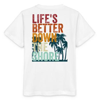 Life's better down the shore - Stanley/Stella MINI CREATOR Kids’ T-Shirt - white - Back - Maike (125cm)