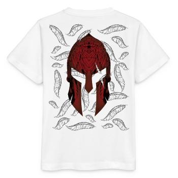Spartaner Helm Adlerfedern - Stanley/Stella Kinder T-Shirt MINI CREATOR  - Weiß - Hinten - Maike (125cm)