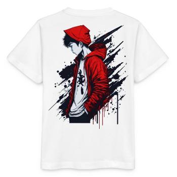 Junge Street Style - Stanley/Stella Kinder T-Shirt MINI CREATOR  - Weiß - Hinten - Maike (125cm)