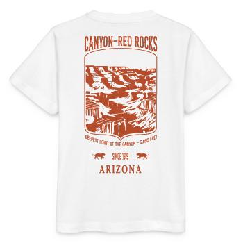 Canyon Arizona sable - T-shirt bio MINI CREATOR Stanley/Stella Enfant - blanc - Dos - Maike (125cm)