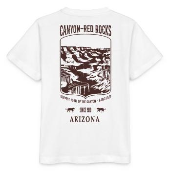 Canyon Red Rocks Arizona brown - T-shirt bio MINI CREATOR Stanley/Stella Enfant - blanc - Dos - Maike (125cm)