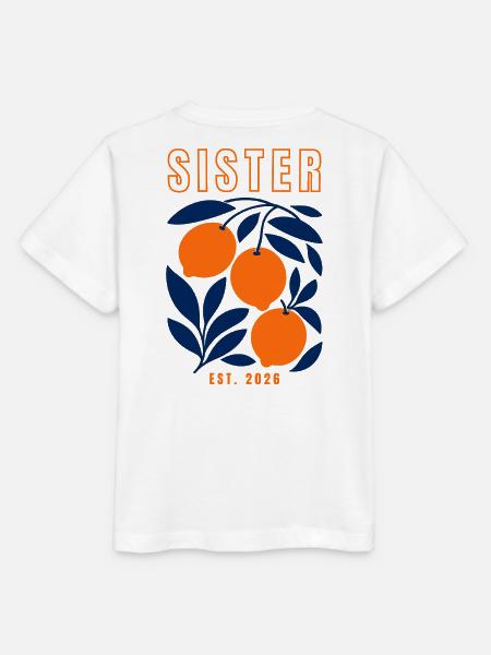 Schwester 2026 - Stanley/Stella Kinder T-Shirt MINI CREATOR  - Weiß