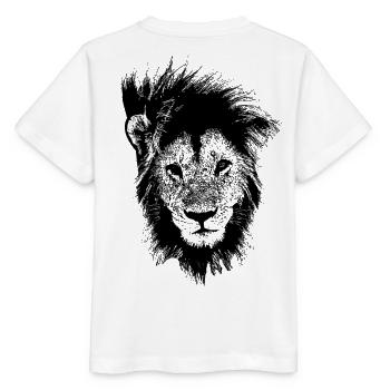 Lion tête de lion crinière de lion - T-shirt bio MINI CREATOR Stanley/Stella Enfant - blanc - Dos - Maike (125cm)