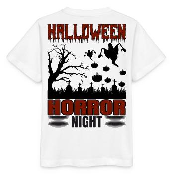Halloween Horror Night Design - Stanley/Stella MINI CREATOR Kids’ T-Shirt - white - Back - Maike (125cm)