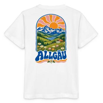 Allgäu Retro Alpine Nature - Stanley/Stella Kinder T-Shirt MINI CREATOR  - Weiß - Hinten - Maike (125cm)