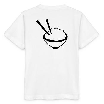 China Rice dish with chopsticks - Stanley/Stella MINI CREATOR Kids’ T-Shirt - white - Back - Maike (125cm)