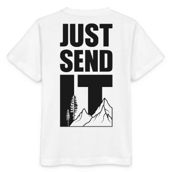 Il suffit de l’envoyer - Noir - T-shirt bio MINI CREATOR Stanley/Stella Enfant - blanc - Dos - Maike (125cm)
