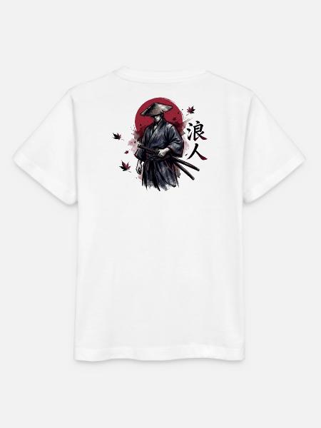 Schattensamurai im Herbstrot - Stanley/Stella Kinder T-Shirt MINI CREATOR  - Weiß