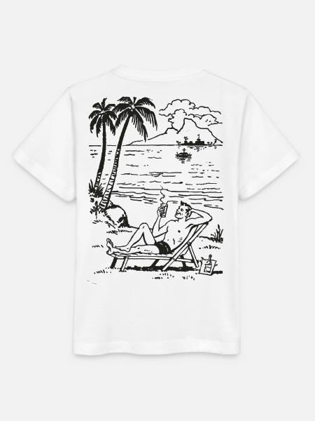 Strandabend Palmen Meer Silhouette - Stanley/Stella Kinder T-Shirt MINI CREATOR  - Weiß