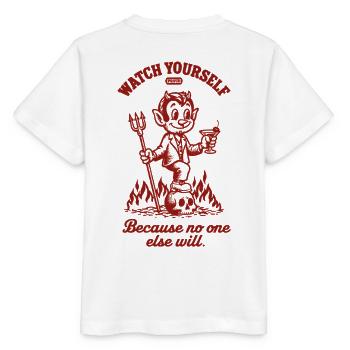 Watch Yourself dEVIL - Stanley/Stella Kinder T-Shirt MINI CREATOR  - Weiß - Hinten - Maike (125cm)