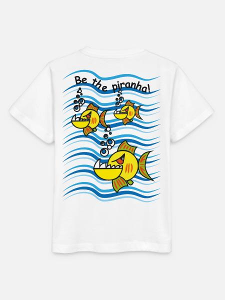 Be the Piranha - Stanley/Stella Kinder T-Shirt MINI CREATOR  - Weiß