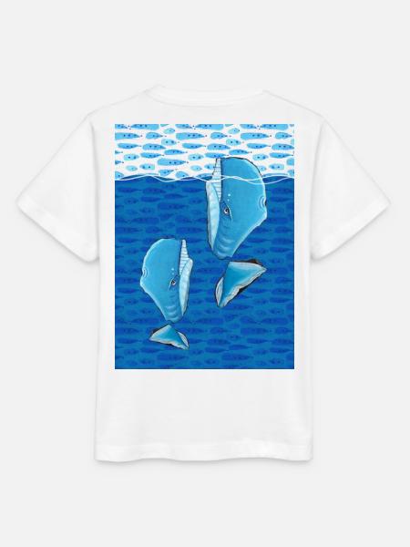 Baleines - T-shirt bio MINI CREATOR Stanley/Stella Enfant - blanc