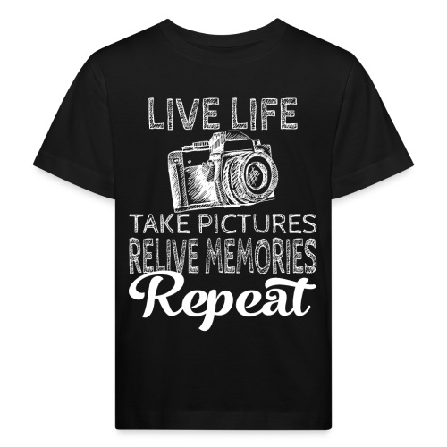 Take Pictures Skizzierter Fotoapparat Fotografie - Kinder Bio-T-Shirt