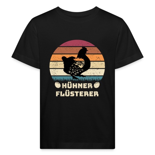 Huehnerfluesterer Retrodesign - Kinder Bio-T-Shirt