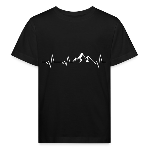 Herzlinie Alpen Berge - Kinder Bio-T-Shirt