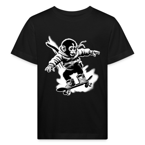 Monkey Baby Monkey Life Skateboard - Kinder Bio-T-Shirt