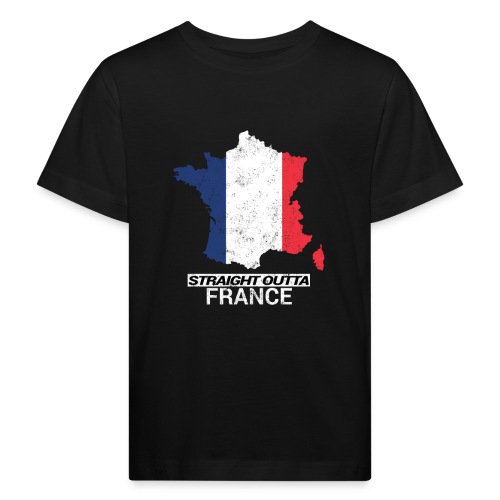 Straight Outta France country map &flag - Kids' Organic T-Shirt