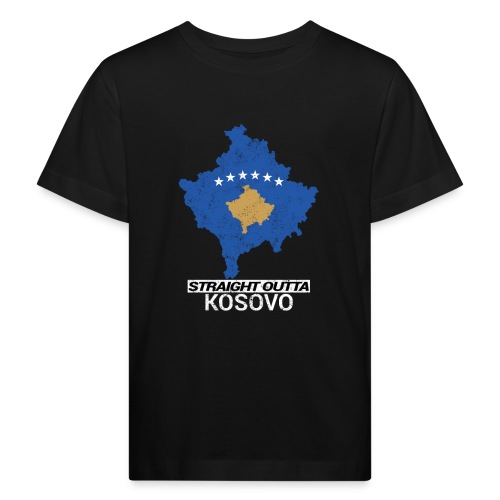 Straight Outta Kosovo country map - Kids' Organic T-Shirt