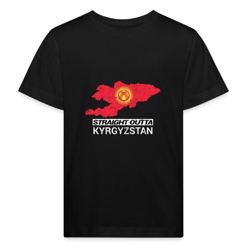 Straight Outta Kyrgyzstan country map - Kids' Organic T-Shirt