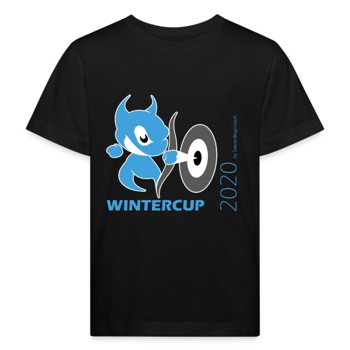 Wintercup 2020 blaue Schrift - Kinder Bio-T-Shirt