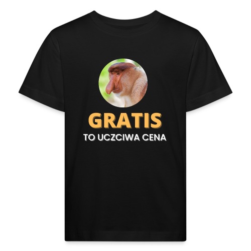 GRATIS to uczciwa cena | Biały - Ekologiczna koszulka dziecięca