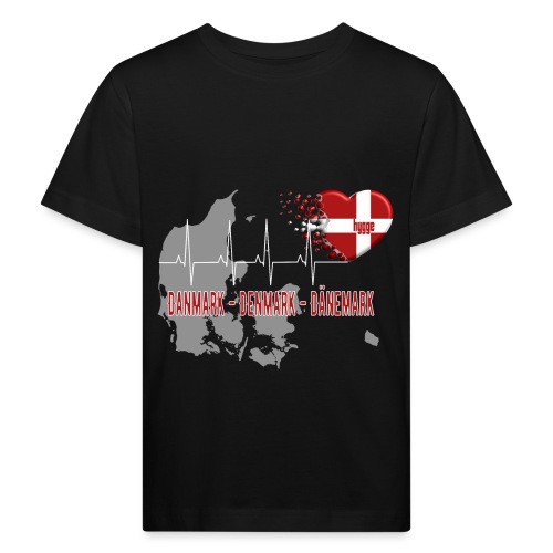 Dänemark Denmark Danmark Hygge Herzschlag EKG - Kinder Bio-T-Shirt