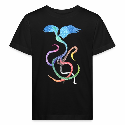 Gracious - Vogel-Regenbogen Himmel Tinte - Kinder Bio-T-Shirt