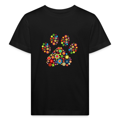 flower dog paw cat - T-shirt bio Enfant