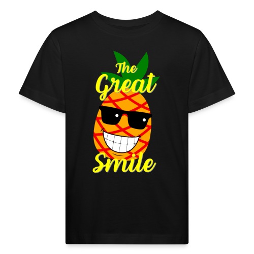 The Great Smile ananas printti - Lasten luonnonmukainen t-paita