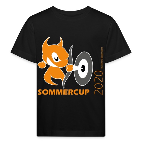 Sommercup orange Schrift - Kinder Bio-T-Shirt