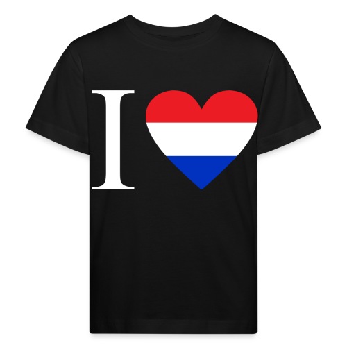 Ik hou van Nederland | Hart met rood wit blauw - Kinderen Bio-T-shirt