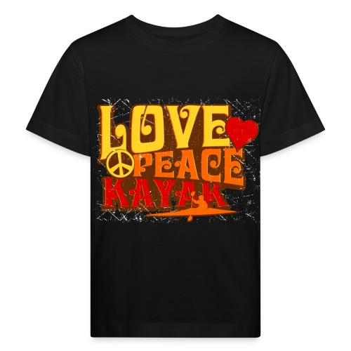 peace love kayak revised and final - Kids' Organic T-Shirt