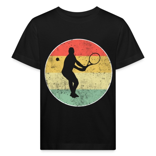 Tennis Tennisspieler Retro - Kinder Bio-T-Shirt