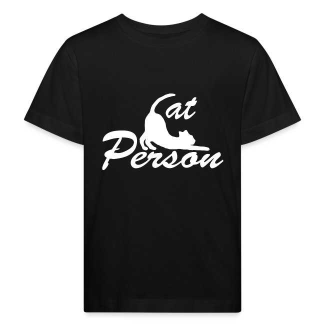 cat person - weiss auf schwarz