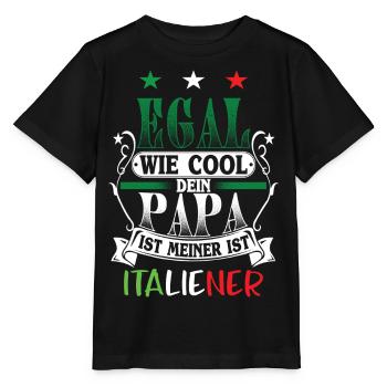 Italienischer Papa ist der coolste - Stanley/Stella Kinder T-Shirt MINI CREATOR  - Schwarz - Vorne - Mikhail (115cm)