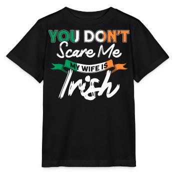 Irlande Drapeau irlandais Cadeau d’épouse irlandaise - T-shirt bio MINI CREATOR Stanley/Stella Enfant - noir - Devant - Mikhail (115cm)