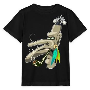 Voodoo Design, mit den coolen Voodoo Priester - Stanley/Stella Kinder T-Shirt MINI CREATOR  - Schwarz - Vorne - Mikhail (115cm)