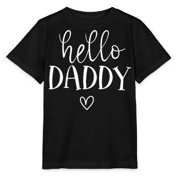 Bonjour papa Salutation réconfortante pour les nouveaux pères - T-shirt bio MINI CREATOR Stanley/Stella Enfant - noir - Devant - Mikhail (115cm)