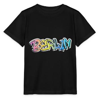 Berlin Deutschland Stadt Graffiti Spray Sprayer - Stanley/Stella Kinder T-Shirt MINI CREATOR  - Schwarz - Vorne - Mikhail (115cm)