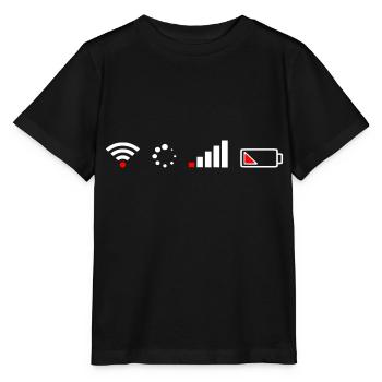 Wi-Fi - Internet - Battery - Stanley/Stella MINI CREATOR Kids’ T-Shirt - black - Front - Mikhail (115cm)